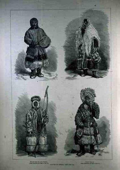 Natives of Siberia: Samoyed from the Lower Yenesei, Female Samoyed, Ostiak Inhabiting the Basin of the Obi by English School